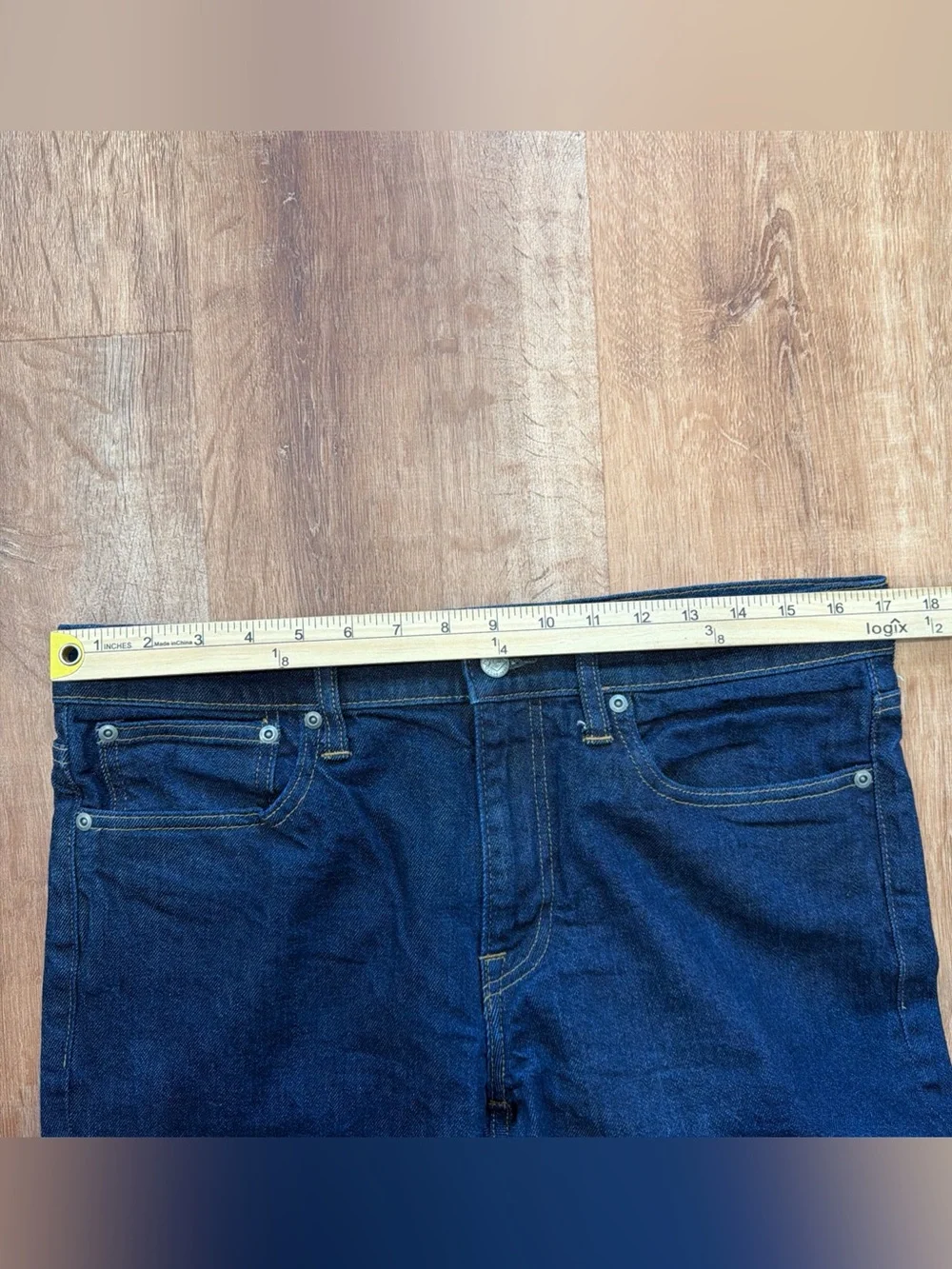 J. Crew 484 Jeans Mens 34x34 Blue Kurabo Japanese Denim Slim Tapered Fit Dark